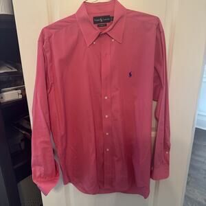 Men’s Ralph Lauren Polo Button Down Pink Valentines Day Classic Fit Large